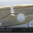 PAPILLON III, Gray Alabaster / Aluminum <br>  10 IN. H / 20 IN. W / 5 IN. D / 21 LB