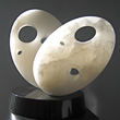 PAPILLON II, White Italian Alabaster <br>  14.5 IN. H / 11 IN. W / 11 IN. D / 42 LB