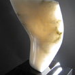 TURNING POINT, White Italian Alabaster <br>  17.5 IN. H / 10 IN. W / 8 IN. D / 46 LB<br> Private Collection