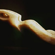 EMMA, Orange Alabaster <br>  9 IN. H / 22 IN. W / 4.5 IN. D / 21 LB