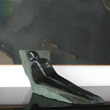 TRANQUILITY, Dark Green Canadian Chlorite <br>  10.5 IN. H / 24 IN. W / 7 IN. D / 33 LB<br> Private Collection