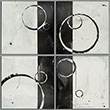 KISS - MODULAR ART<br>6 x 2 - One of endless rotations and compositions<br>35 IN. H / 108 IN. W - Acrylic